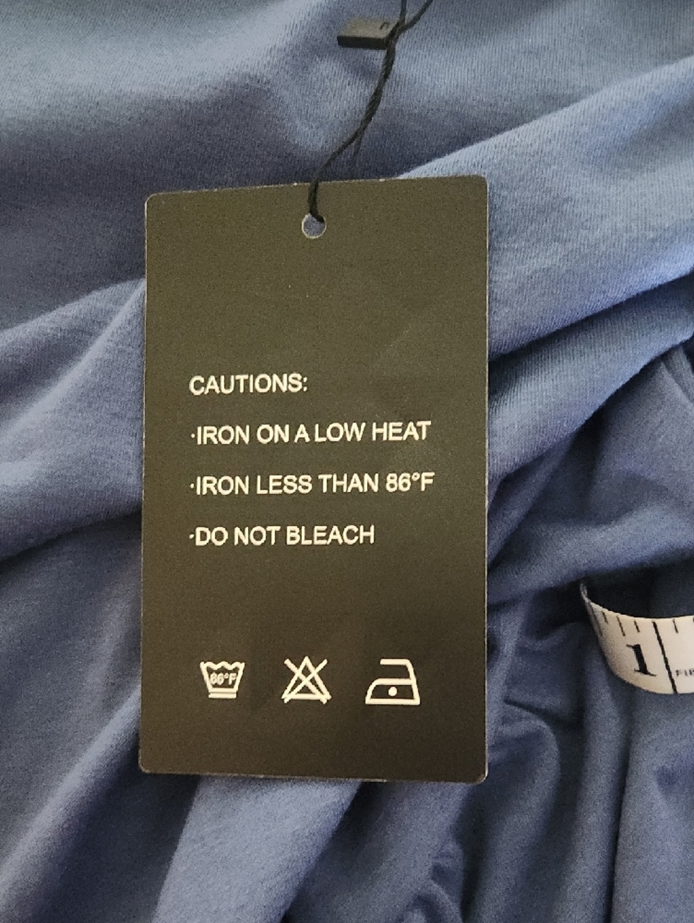 NWT Huukeay Blue V-Neck Short Sleeve Midi Dress Perfect For Travel & Picnics - Picture 7 of 7